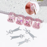 Cat Eye Magnet Set 9pcs for Nails - Heart Shaped Rabbit Design DIY Tool