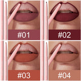 Matte Lip Liner Pencil Set 12 Colors Waterproof Highly Pigmented Makeup