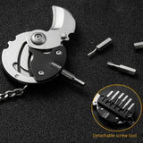 Multifunctional Keychain Screwdriver Hexagon Folding Coin Knife EDC Tool