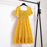 Chiffon Midi Dress for Women | Floral Print | Short Sleeve | Casual Wear