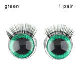3D Glitter Doll Safety Eyes 20MM with Eyelash for Crochet Toys 1 Pair
