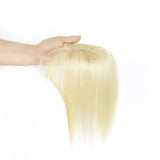 Human Hair Toppers with Clips for Volume and Length, 5x9cm Base