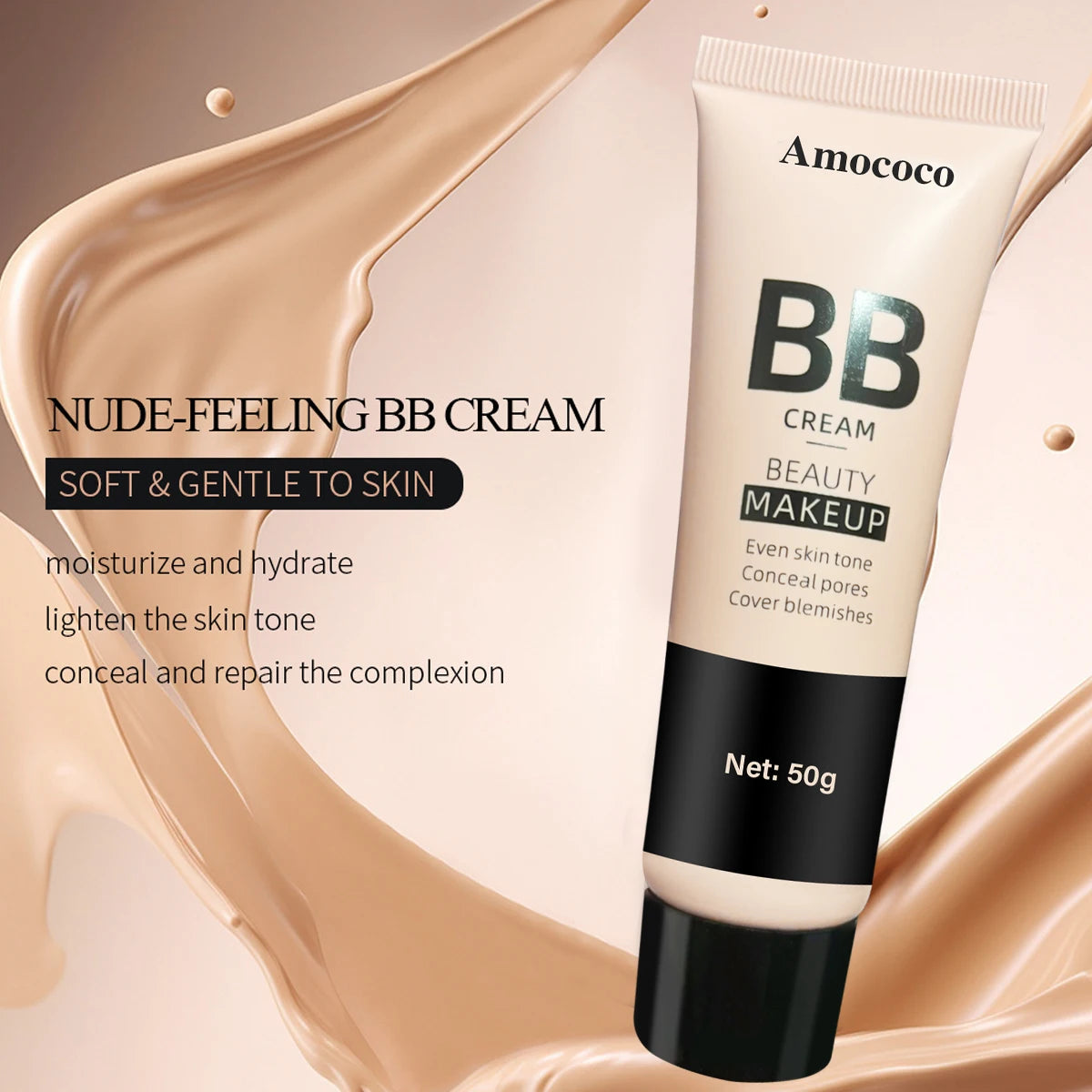BB Cream Makeup Base Cream, 50g Each, Multi Shade Options, 2pcs Set