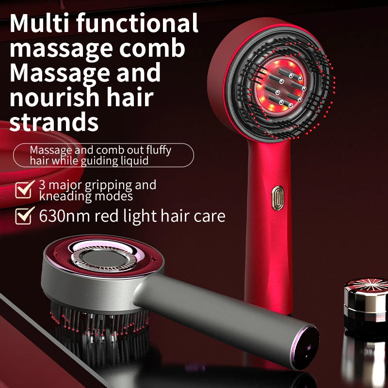 Electric Vibration Massage Comb with Red Light Therapy for Hair Growth