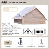 Inflatable Camping Tent for 4-8 Persons, Waterproof with Carry Bag