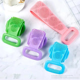 Silicone Bath Scrubber Exfoliating Brush Back Cleaner Body Strap Accessory
