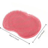 Silicone Foot Scrubber Brush Pad with Suction Cups for Bath Massage