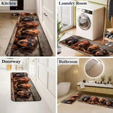 Cat Kitchen Rug Runner Mat Soft Comfortable 1/2pcs for Home Decor