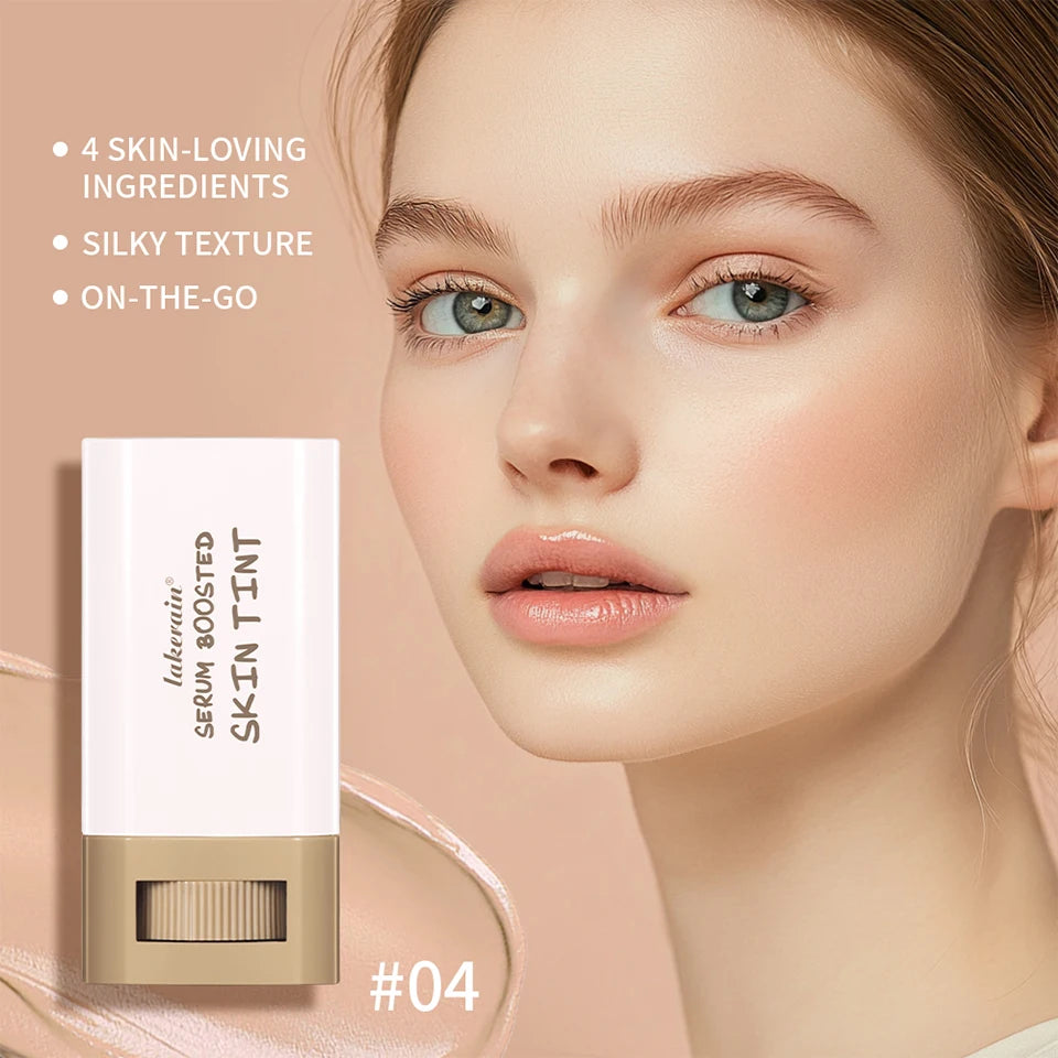 Skin Tint Balm Foundation Stick, Medium Coverage, Portable Makeup