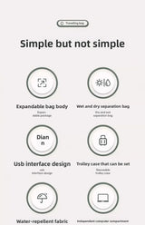 Expandable Travel Backpack for Business and Outdoor Use