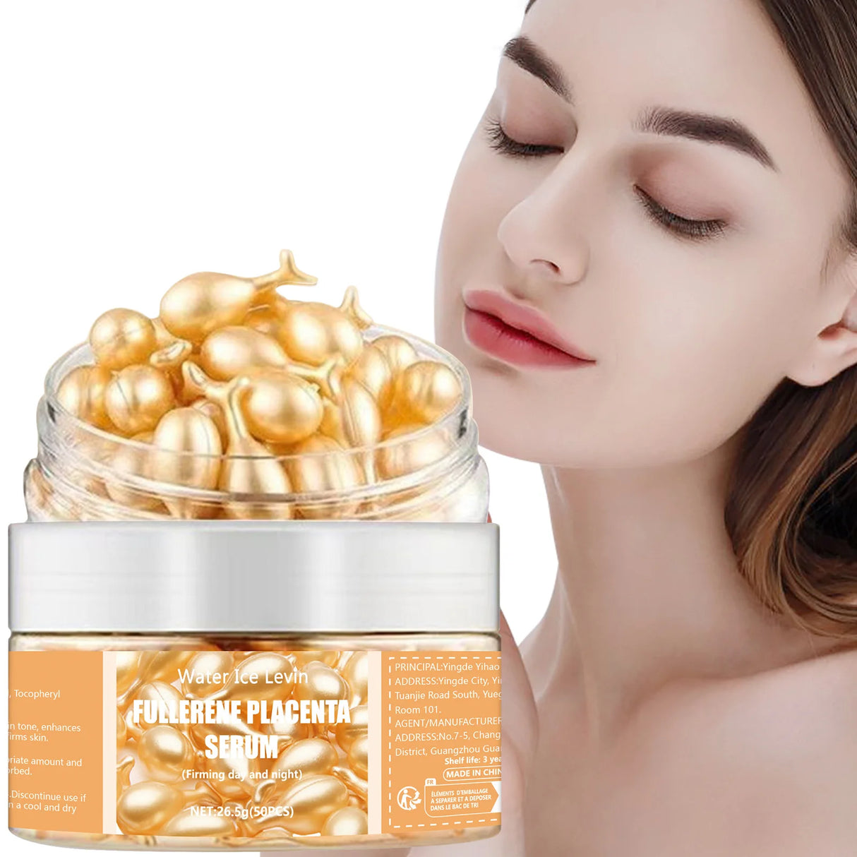 Collagen Face Care Capsules 50Pcs Hyaluronic Acid Serum for Skin Care