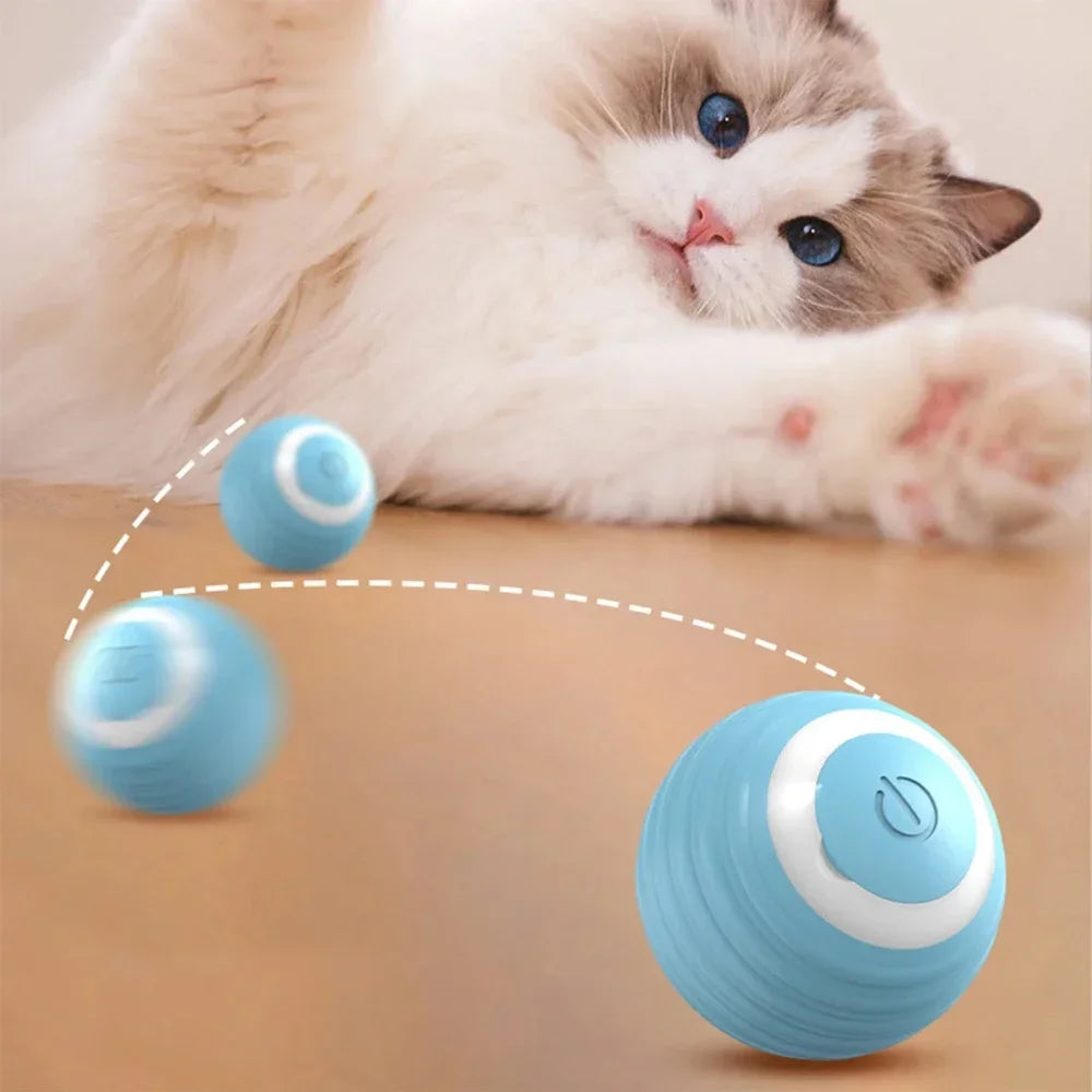 Interactive Rolling Electric Ball Toy for Cats - Rechargeable Pet Accessory