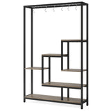 Tribesigns 5-Tier Tall Indoor Plant Stand with 10 Hanging Hooks, 70.9 Inches