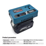 120W Lithium Battery Inverter DC 18-21V to AC 220V for Makita Tools