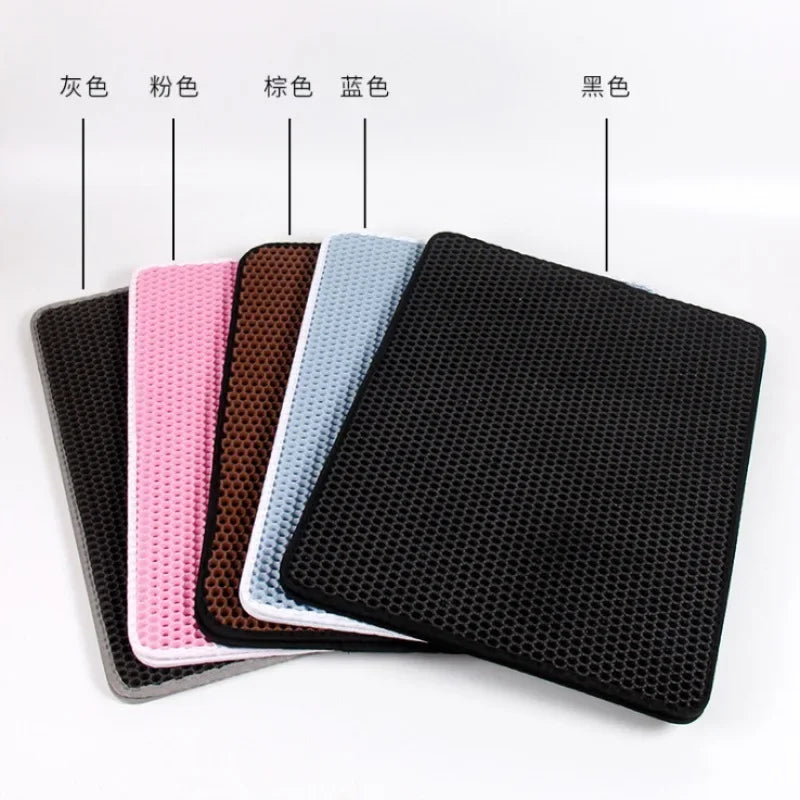 Cat Litter Mat Double Layer Waterproof Non-Slip Washable 15" Pad