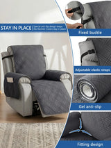 Recliner Cover with Pocket, Anti-Slip Sofa Cushion, Easy Installation