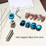 Magnetic Nail Art Tool 6-in-1 for Glitter Effect Manicure Design
