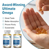 Omega-3 Fish Oil Capsules 3600mg - 120 Counts for Heart & Brain Health
