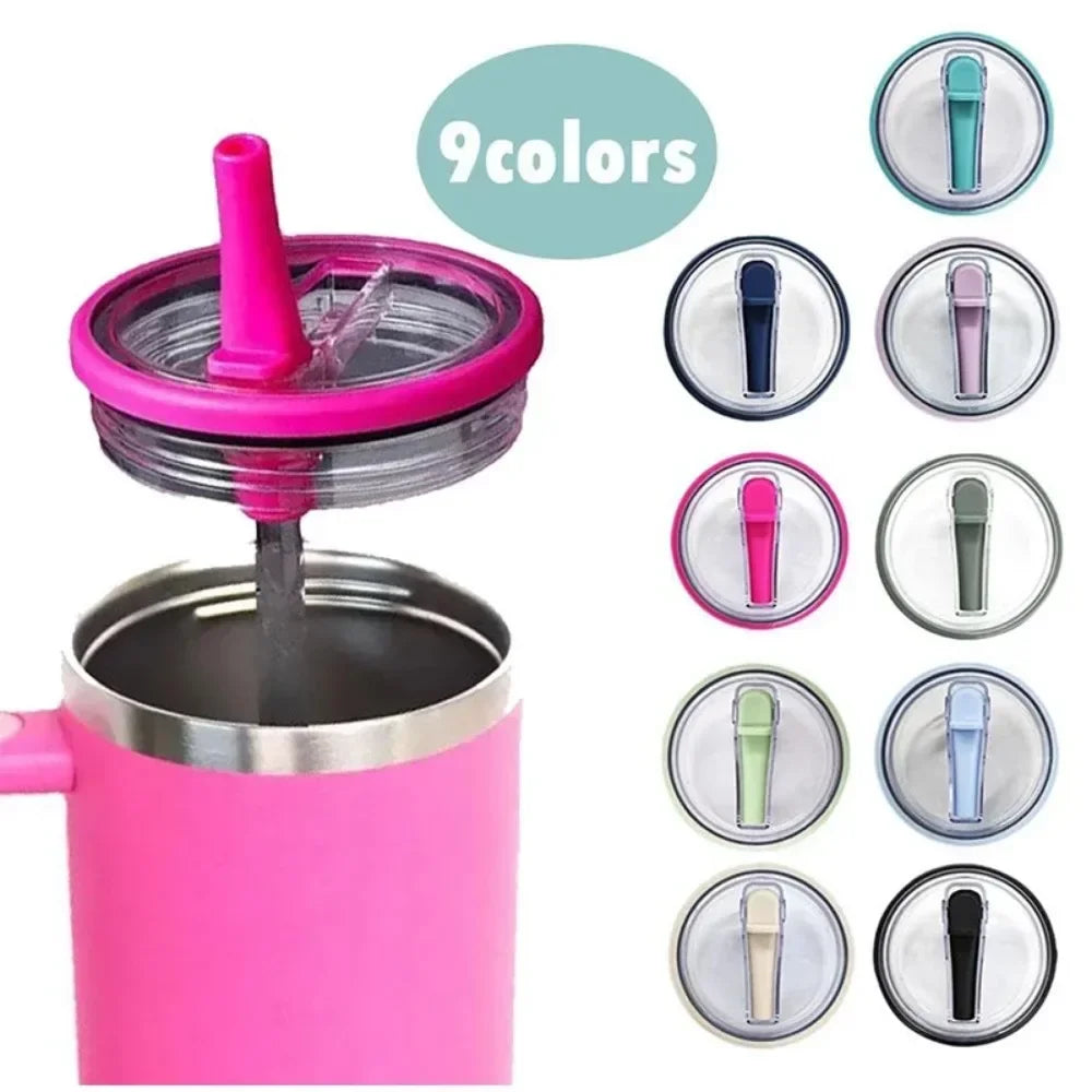 Stanley 40oz Spill-Proof Cup Cover with Spiral Straw Accessory
