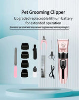 Veterinary Grooming Clipper Kit - Heavy-Duty Pet Hair Trimmer for Clinics