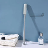 Silicone Shower Foot Brush with Long Handle - Toe Cleaning Scrubber