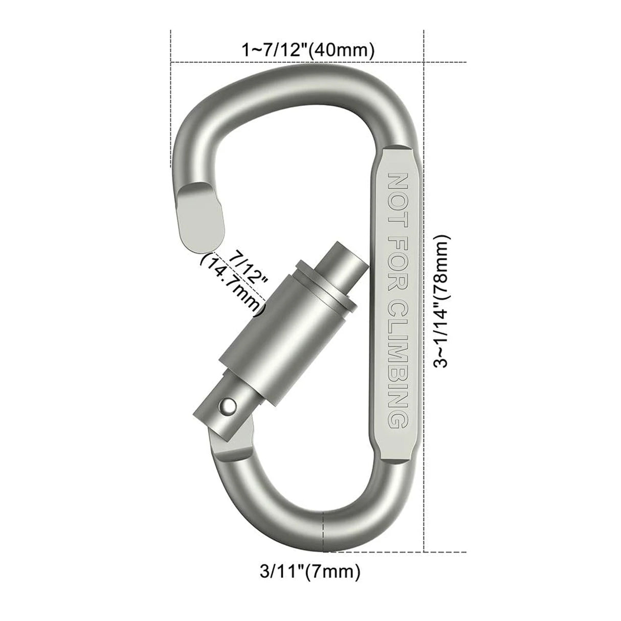Carabiner Set 4-6PCS Aluminum Tactical Keychain Clips for Camping EDC