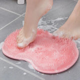 Silicone Foot Scrubber Brush Pad with Suction Cups for Bath Massage