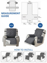 Recliner Cover with Pocket, Anti-Slip Sofa Cushion, Easy Installation