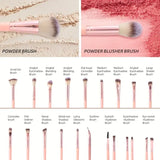 Pink Makeup Brush Set 20/40 Pieces with Beauty Blender - Gift Ready