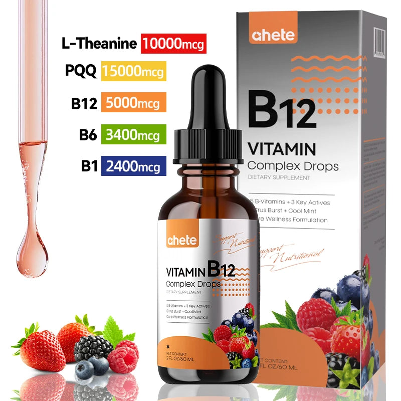 High Potency Liquid Vitamin B12 Drops, 30ml