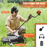 Metal Detector with 10-Inch Waterproof Coil and LCD Display, Adjustable Stem