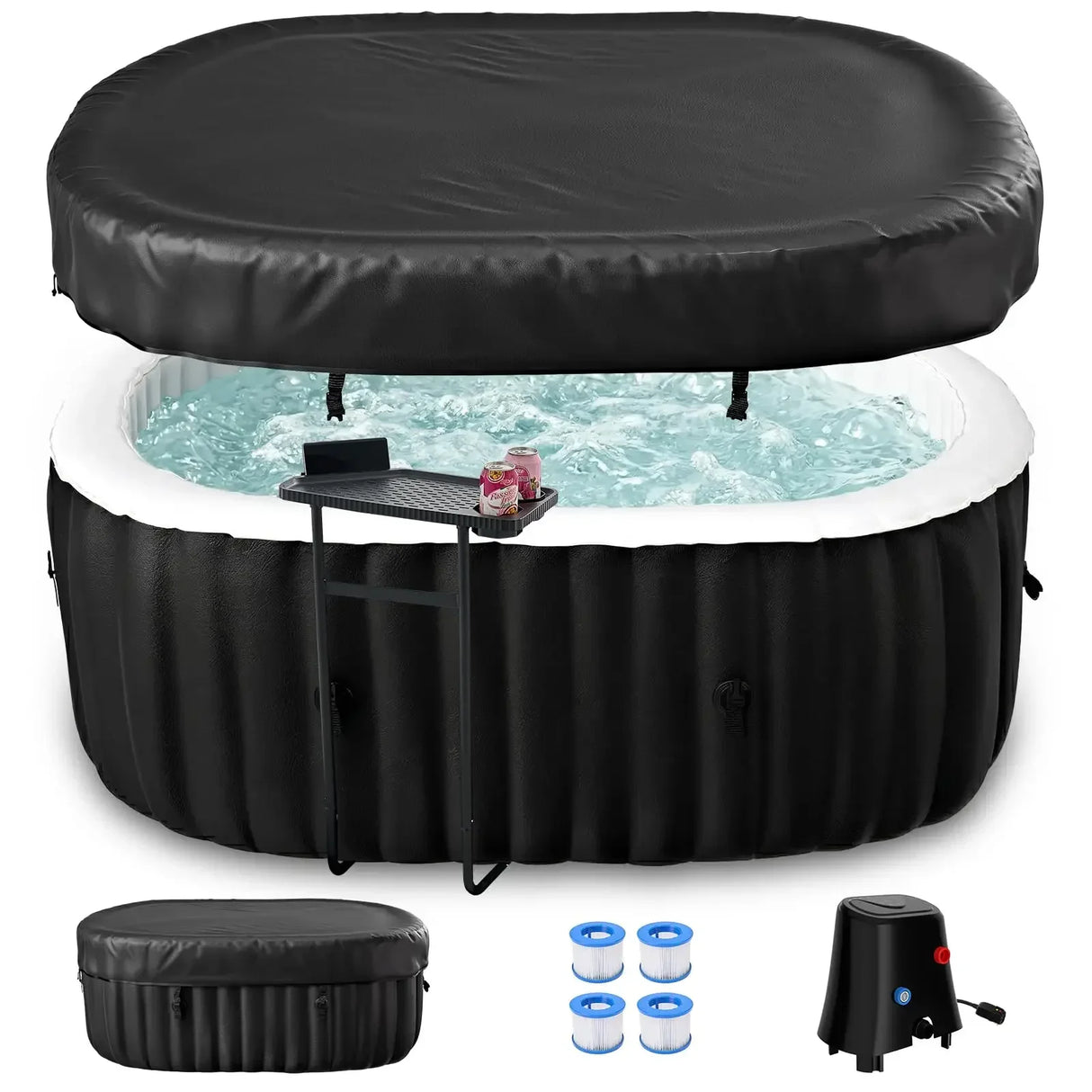 LILYPELLE Inflatable Hot Tub for 1-2 Persons, 75 Gallon Capacity