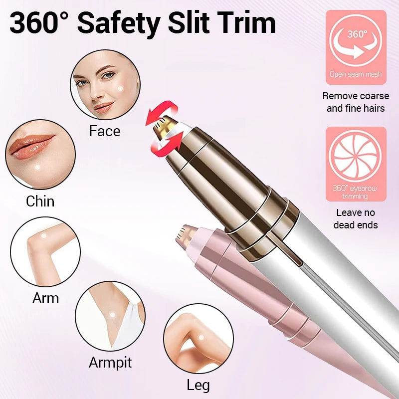Electric Eyebrow Trimmer USB Rechargeable Mini Shaver Painless Hair Removal