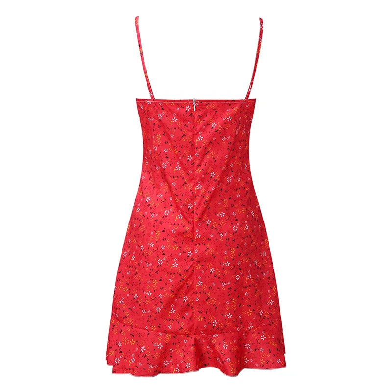 Women's Floral Camisole Dress - Summer Casual Skirt - Comfortable Fit