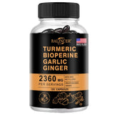 Turmeric Ginger Supplement with Curcumin and Black Pepper, 2360 Mg