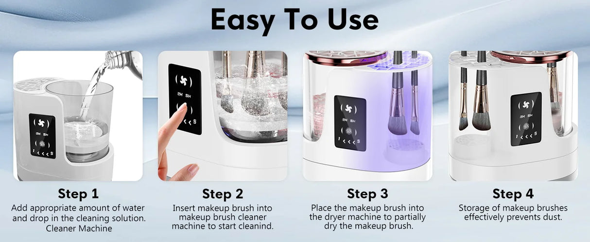 3-in-1 Electric Makeup Brush Cleaner & Dryer Tool for Beauty Accessories