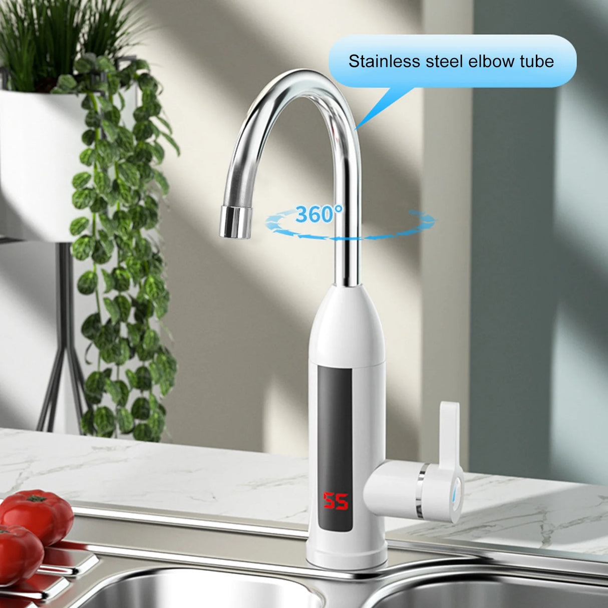3000W Instant Water Heater Faucet 360° Rotatable Kitchen Tap for Home