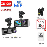 1080P Dash Cam WiFi Front & Rear Camera with Night Vision for Cars