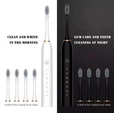 Sonic Electric Toothbrush IPX7 Waterproof USB Rechargeable 6 Modes