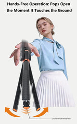 Selfie Stick Tripod 1.7m with Dual Fill Lights & Bluetooth Remote