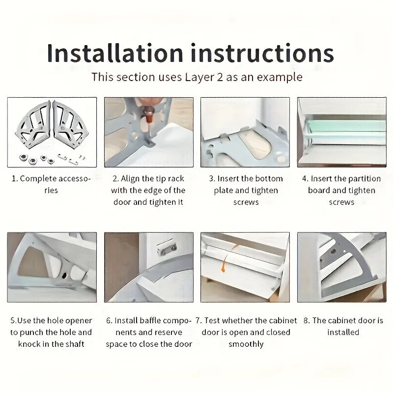 Stainless Steel Flip Shoe Rack Accessories for Cabinet Organization