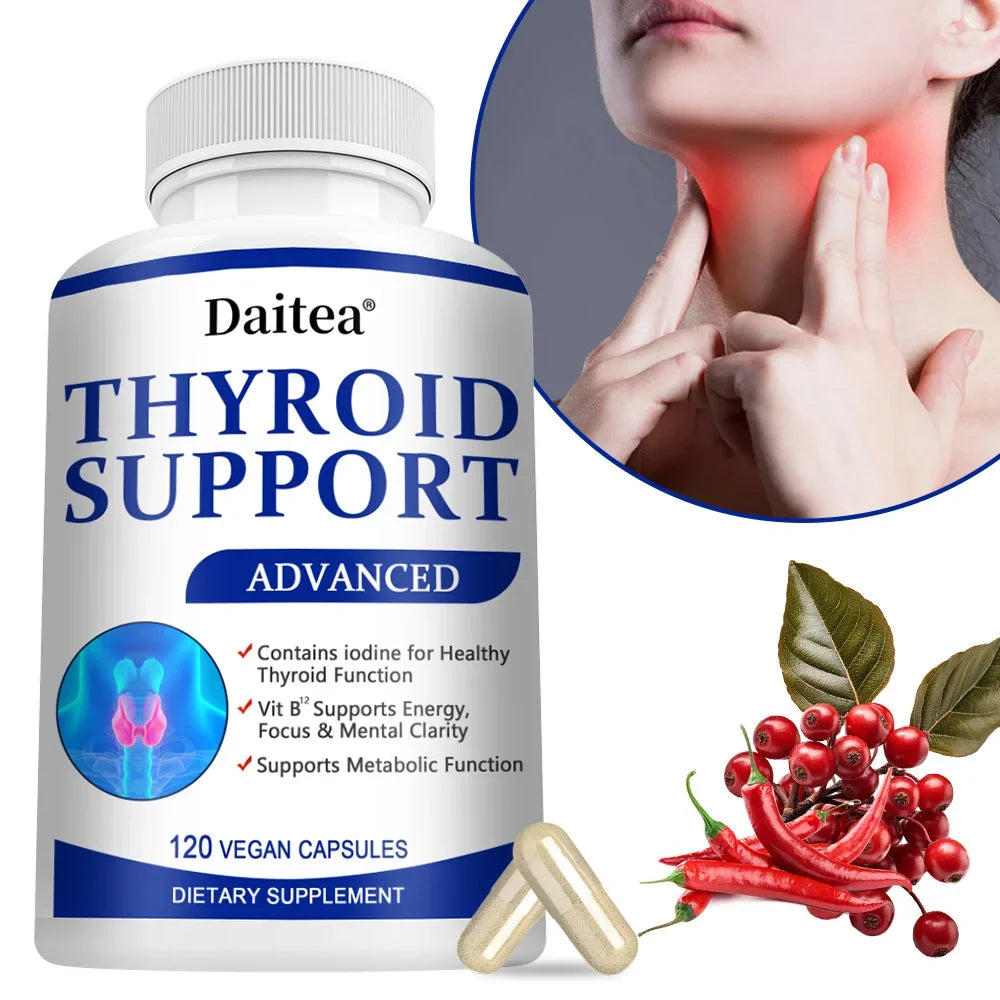 Thyroid Supplement with L-Tyrosine, Iodine, Zinc & Selenium - 60 Capsules