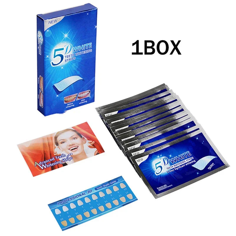 Whitening Teeth Strips 7/14 Pairs Gel Stain Removal Dental Care Tools
