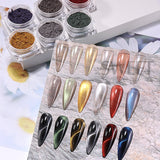 Cat Eye Chrome Magnetic Nail Powder - 6 Colors DIY Manicure Decor