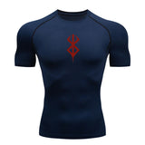 Men's Quick Dry Compression Shirt Short Sleeve Gym Workout T-Shirt