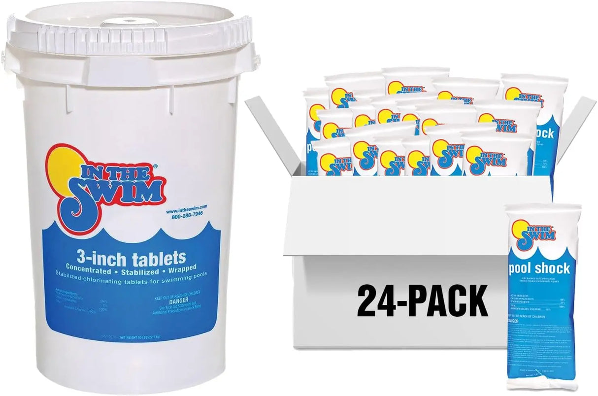 Cal-Hypo Granular Pool Shock Sanitizer for Clear Water, 6/12/24 Pack