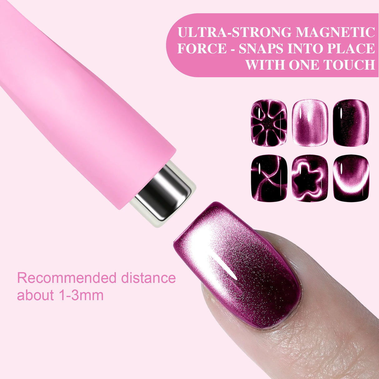 Cat Eye Nail Magnet Tool 4-in-1 for French Star Flower Nail Art Designs