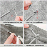 Bendable Spring Drawstring Threader Clip for DIY Sewing Accessories