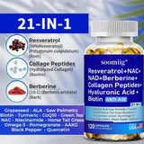 21-in-1 Cell Vitality Supplement with Resveratrol, Collagen, Turmeric