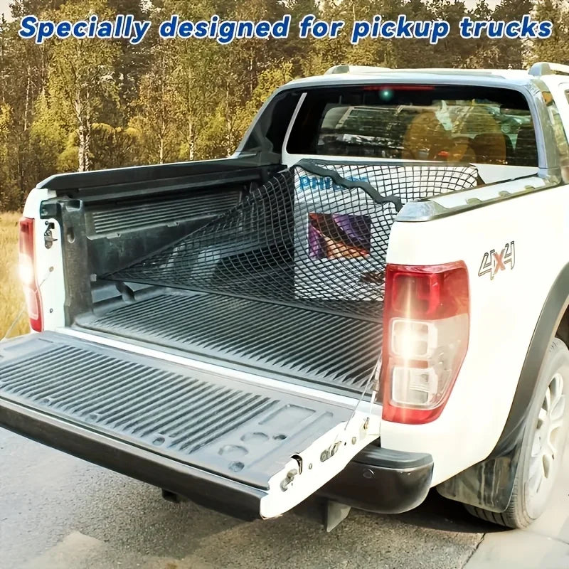 Multi-functional Elastic Cargo Net for Truck Trunk - High Strength, Flexible